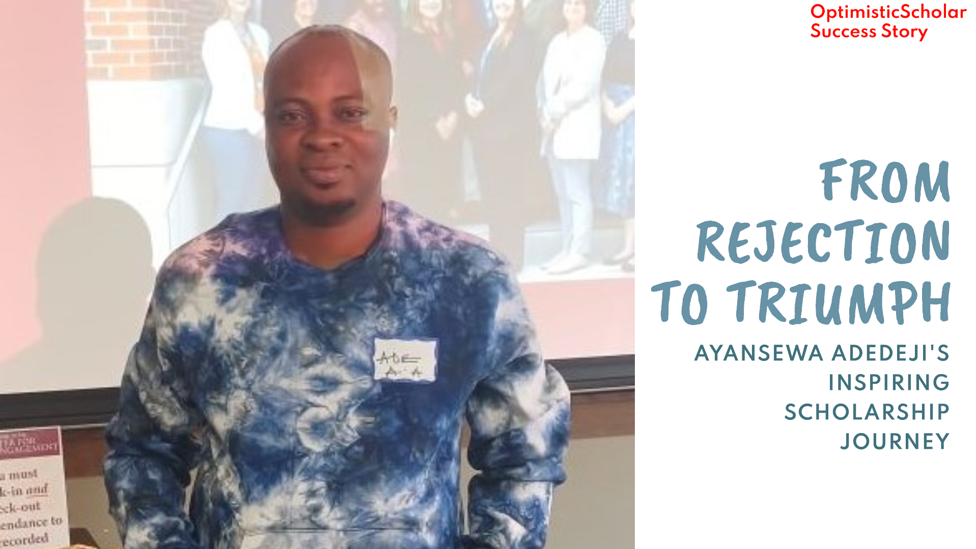 From Rejection to Triumph: Ayansewa Adedeji’s Scholarship Journey