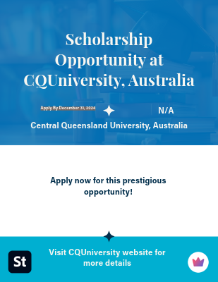 Central Queensland University RTP Scholarship 2024: Fully Funded Opportunity with $32,000 Stipend